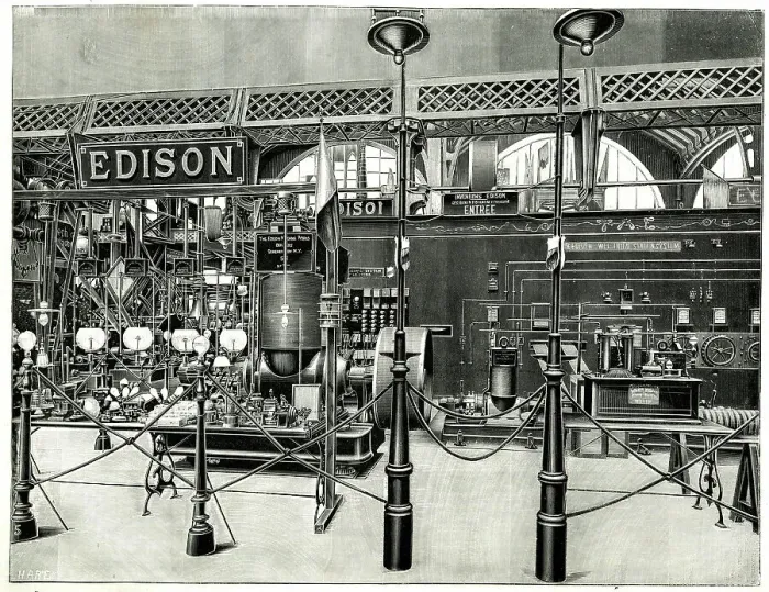 Framed Print : Edison Electric Lighting, Paris Exhibition of 1889 Framed Print : Edison Electric Lighting, Paris Exhibition of 1889