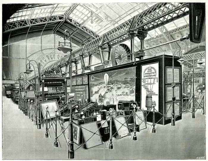 Framed Print : Edison Incandescent Lamps, Paris Exhibition of 1889 Framed Print : Edison Incandescent Lamps, Paris Exhibition of 1889