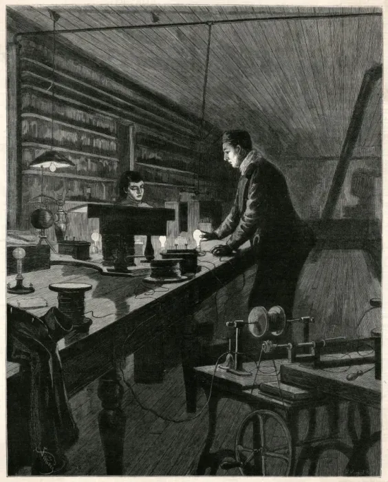 Framed Print : Edison / Lab / Electric Lite Framed Print : Edison / Lab / Electric Lite