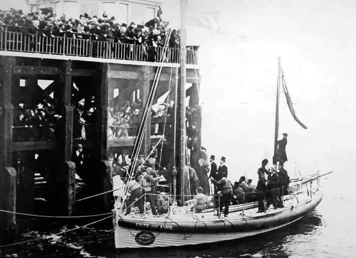 Framed Print : The Edith and Annie lifeboat, Southport, Victorian period Framed Print : The Edith and Annie lifeboat, Southport, Victorian period