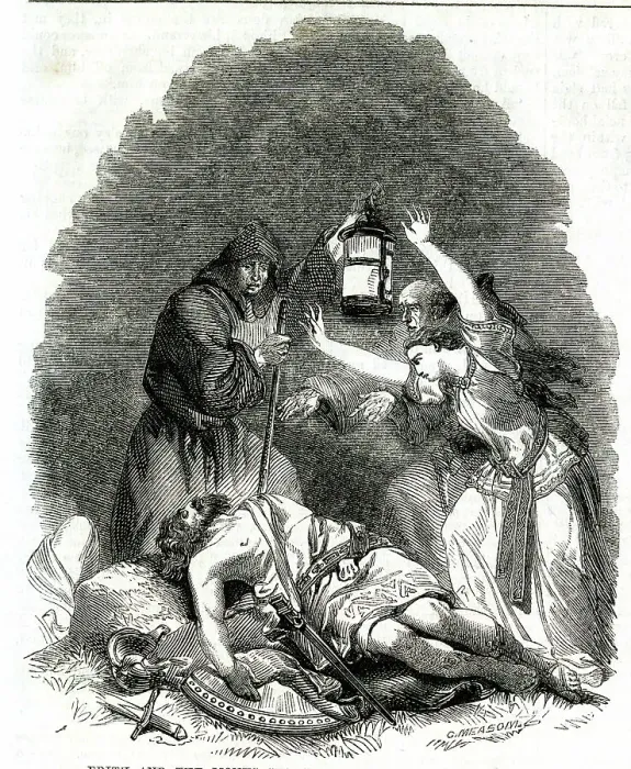 Framed Print : Edith and the monks searching for body of King Harold Framed Print : Edith and the monks searching for body of King Harold