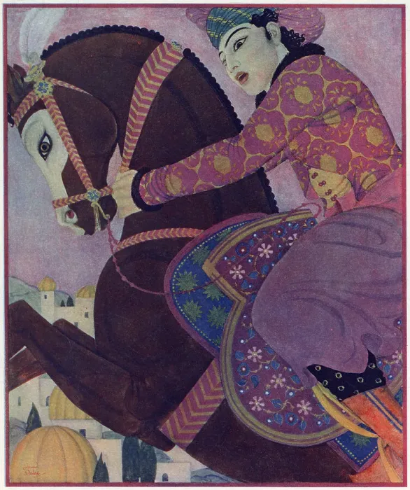 Framed Print : Edmund Dulac - Characters of the Arabian Nights Framed Print : Edmund Dulac - Characters of the Arabian Nights