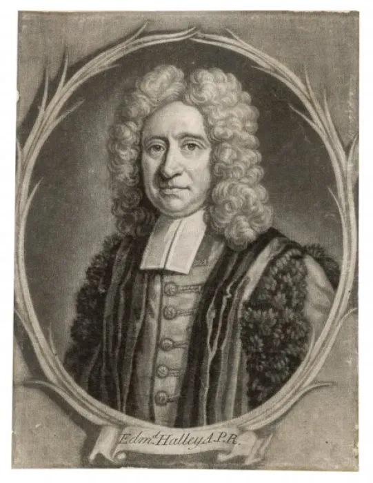 Framed Print : Edmund Halley / Mezzotint Framed Print : Edmund Halley / Mezzotint
