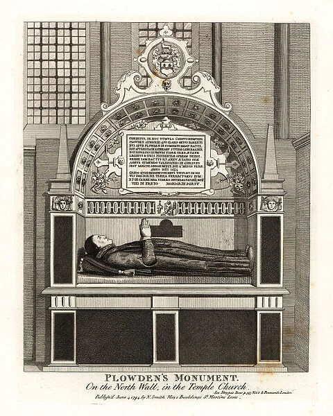 Edmund Plowdens monument in the Temple Church