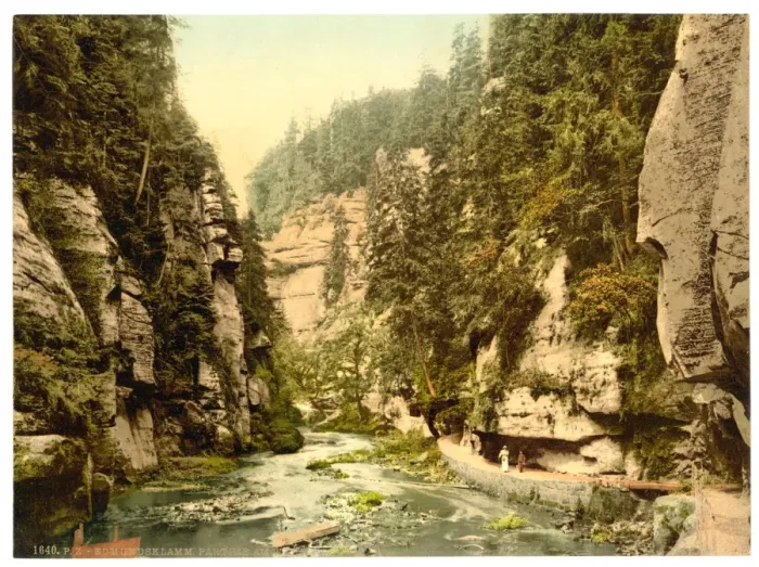 Framed Print : Edmunds Klamm, Bohemian Switzerland, Bohemia, Austro-Hungary Framed Print : Edmunds Klamm, Bohemian Switzerland, Bohemia, Austro-Hungary