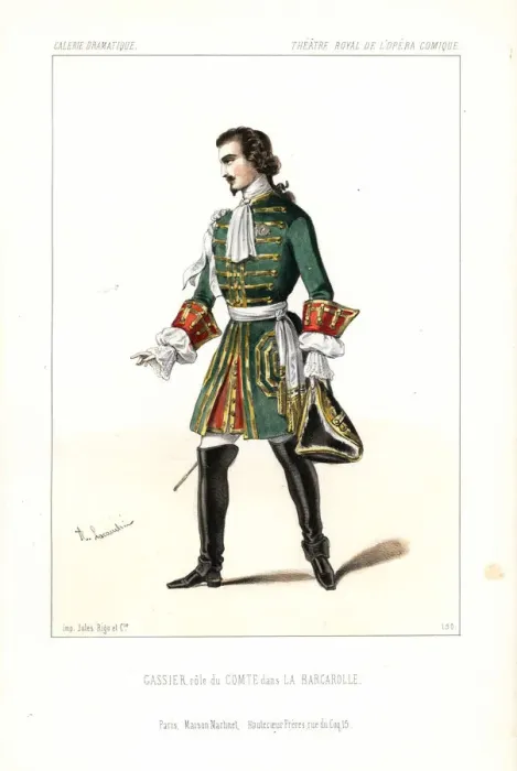 Framed Print : Edouard Gassier as the Comte in La Barcarolle, 1845 Framed Print : Edouard Gassier as the Comte in La Barcarolle, 1845