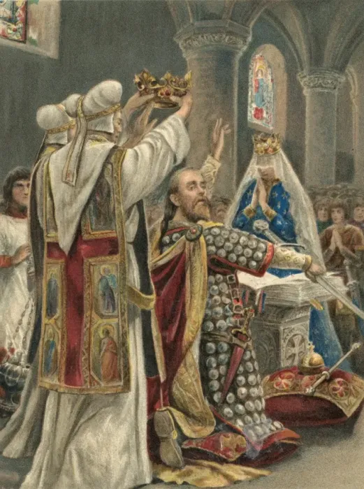 Framed Print : Edward Confessor Crowned Framed Print : Edward Confessor Crowned