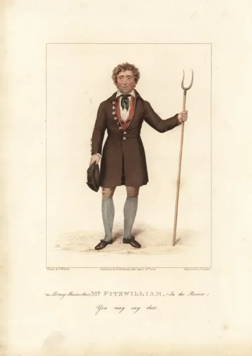 Framed Print : Edward Fitzwilliam in The Review, 1822 Framed Print : Edward Fitzwilliam in The Review, 1822