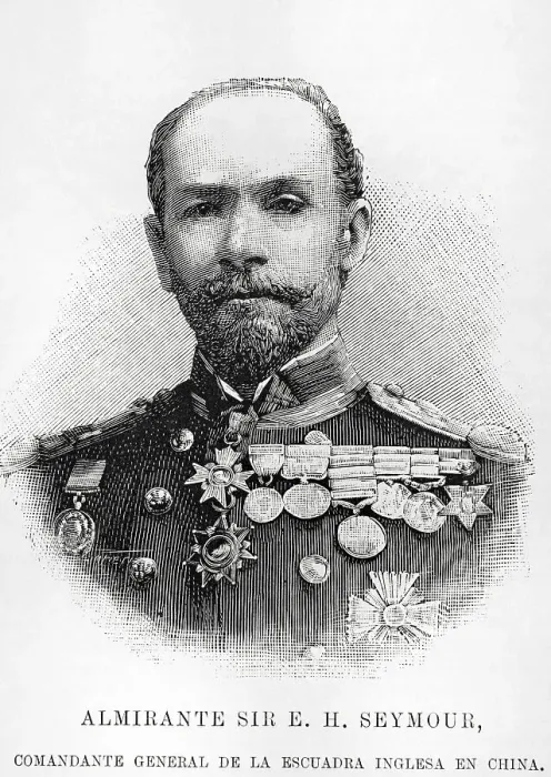 Framed Print : Edward Hobart Seymour (1840-1929). British admiral. Portrait Framed Print : Edward Hobart Seymour (1840-1929). British admiral. Portrait