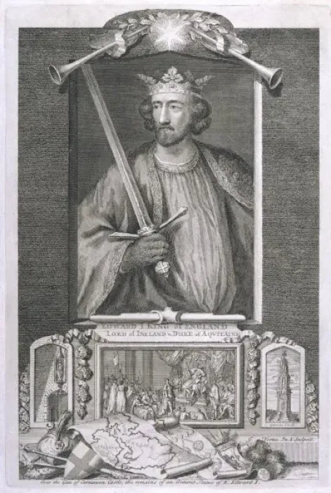 Framed Print : Edward I / Vertue Framed Print : Edward I / Vertue