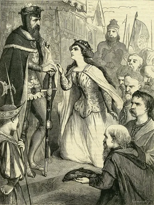 Framed Print : Edward III entreated by Queen Philippa Framed Print : Edward III entreated by Queen Philippa