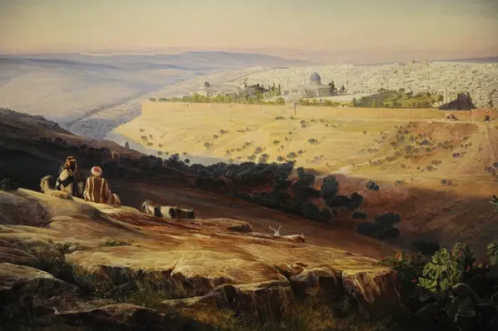Framed Print : Edward Lear (1812-1888). Jerusalem from the Mount of Olives Framed Print : Edward Lear (1812-1888). Jerusalem from the Mount of Olives