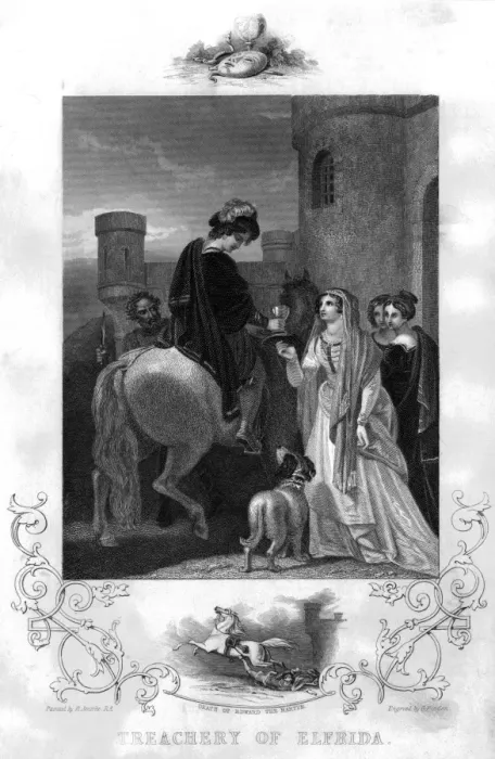 Framed Print : Edward the Martyr is murdered Framed Print : Edward the Martyr is murdered