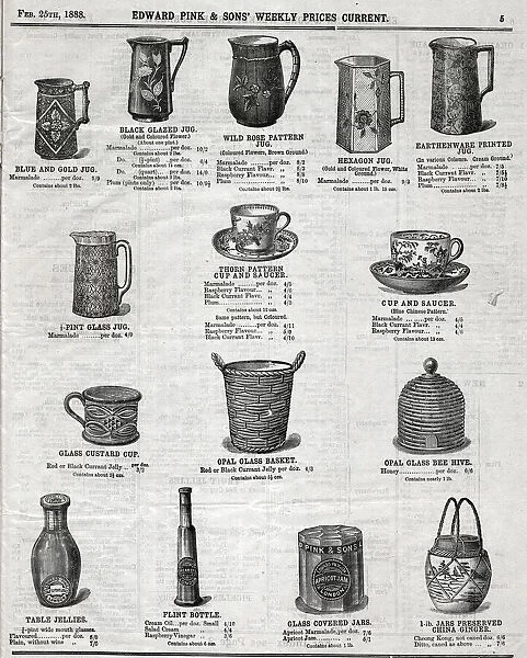 Edward Pink & Sons - Jugs, Cups, Saucers, etc