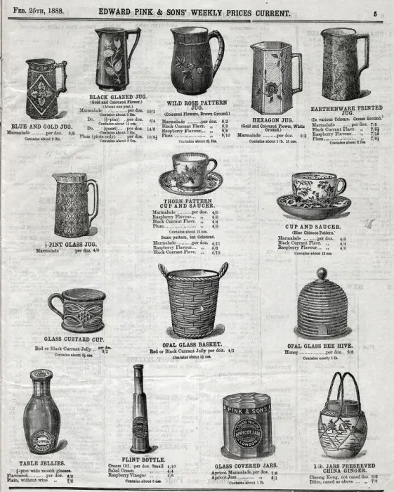 Framed Print : Edward Pink & Sons - Jugs, Cups, Saucers, etc Framed Print : Edward Pink & Sons - Jugs, Cups, Saucers, etc