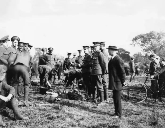Framed Print : Edward, Prince of Wales, inspecting field kitchen, Richmond Framed Print : Edward, Prince of Wales, inspecting field kitchen, Richmond