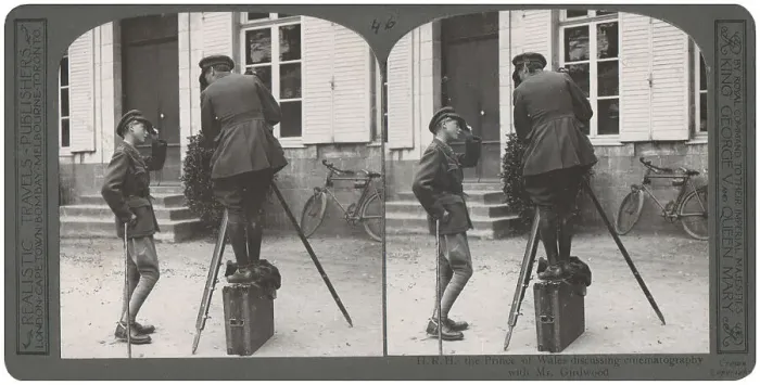 Framed Print : Edward, Prince of Wales, with photographer, WW1 Framed Print : Edward, Prince of Wales, with photographer, WW1
