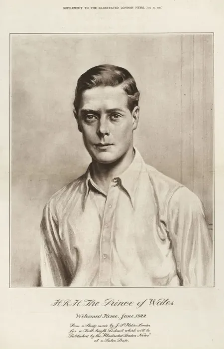 Framed Print : Edward, Prince of Wales from a sketch by John St. Helier Lan Framed Print : Edward, Prince of Wales from a sketch by John St. Helier Lan