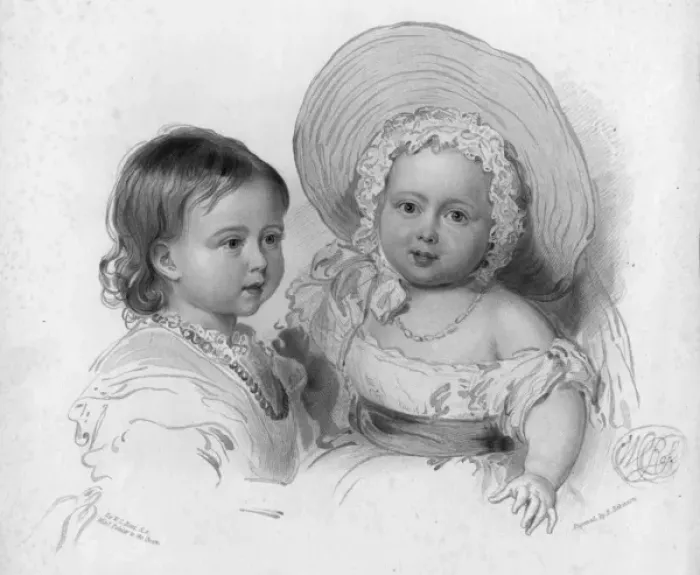 Framed Print : Edward Prince of Wales & Victoria Princess Royal Framed Print : Edward Prince of Wales & Victoria Princess Royal