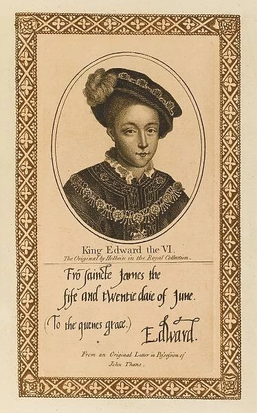 EDWARD VI with his autograph