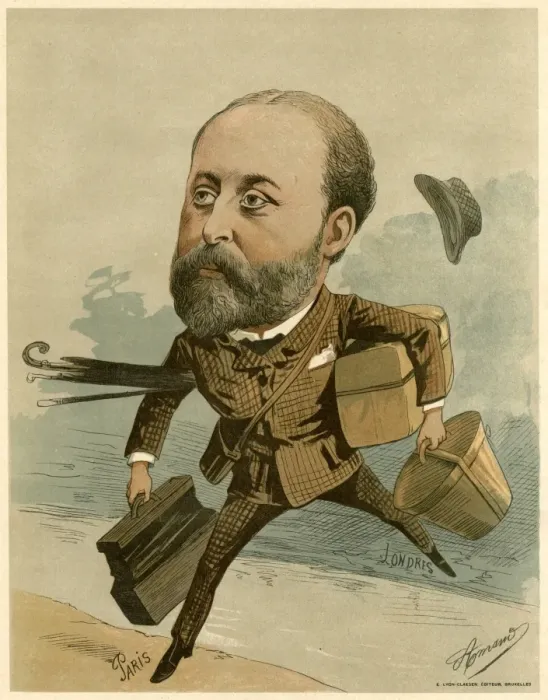 Framed Print : Edward VII heads for Paris, c. 1890 Framed Print : Edward VII heads for Paris, c. 1890