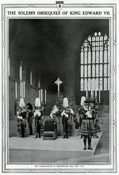Framed Print : Edward VII lying-in-state in Westminster Hall Framed Print : Edward VII lying-in-state in Westminster Hall