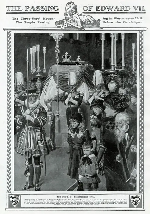 Framed Print : Edward VII lying-in-state in Westminster Hall Framed Print : Edward VII lying-in-state in Westminster Hall