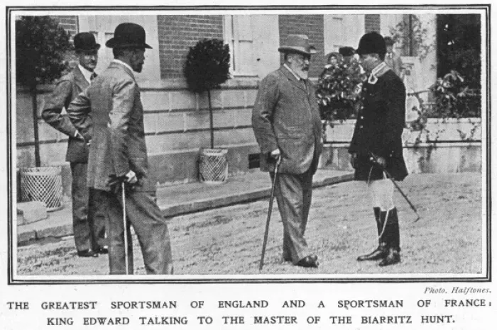 Framed Print : Edward VII with the master of the Biarritz hunt Framed Print : Edward VII with the master of the Biarritz hunt