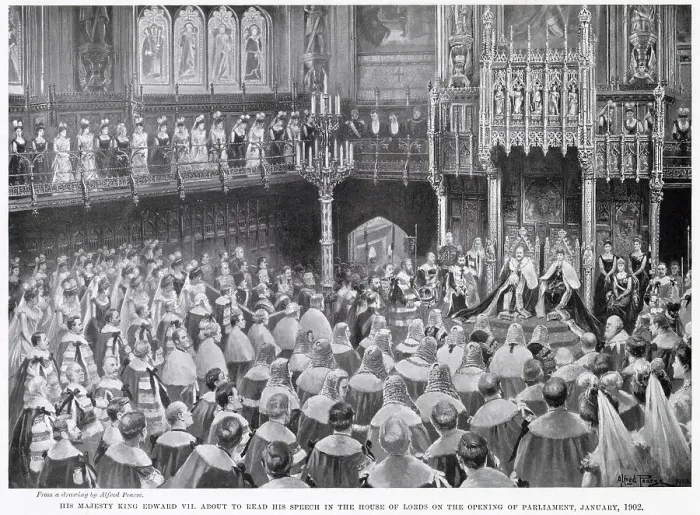 Framed Print : Edward VII Opening Parliament 1902 Framed Print : Edward VII Opening Parliament 1902