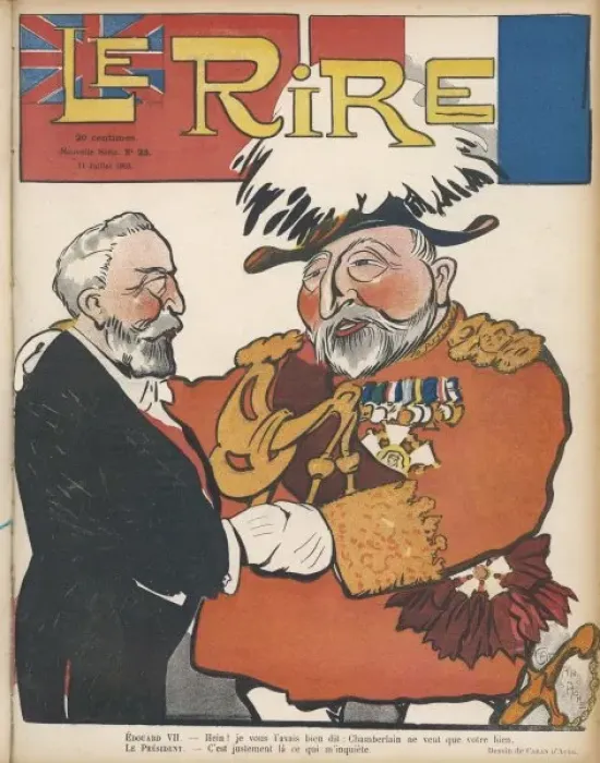 Framed Print : Edward Vii / Rire 1903 Framed Print : Edward Vii / Rire 1903