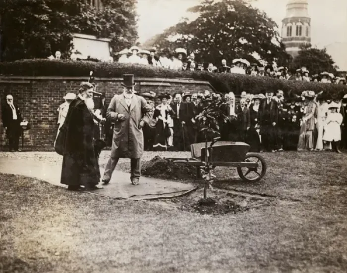 Framed Print : Edward VII at a tree planting ceremony Framed Print : Edward VII at a tree planting ceremony