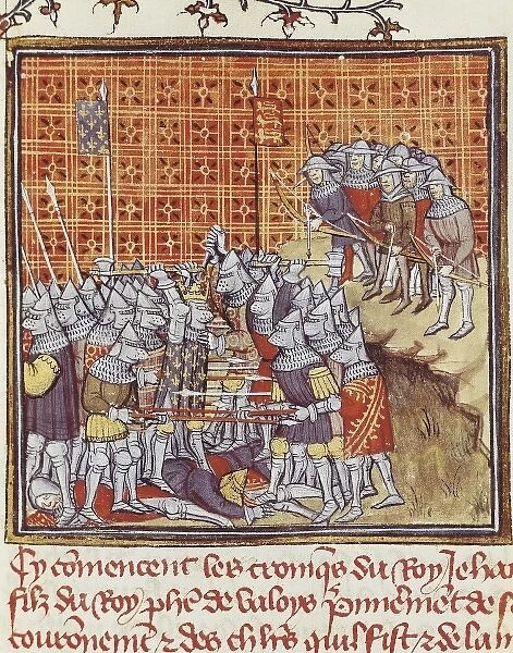 Edward of Woodstocks English army defeating