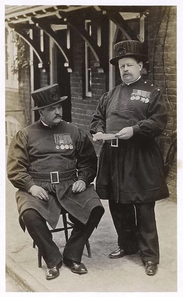 Edwardian beefeaters at the Tower of London