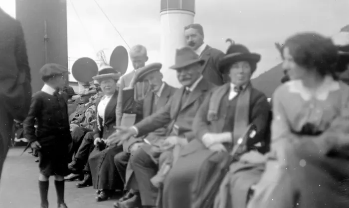 Framed Print : Edwardian boat passengers Framed Print : Edwardian boat passengers