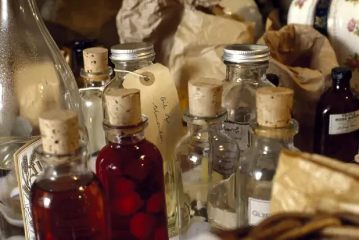 Framed Print : Edwardian Bottles