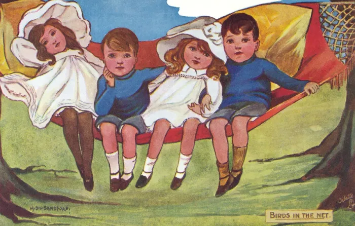 Framed Print : Edwardian Children