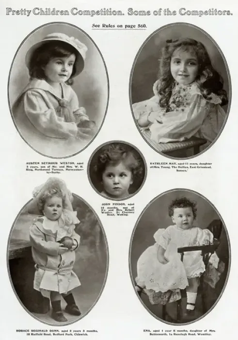 Framed Print : Edwardian childrens competition 1909 Framed Print : Edwardian childrens competition 1909