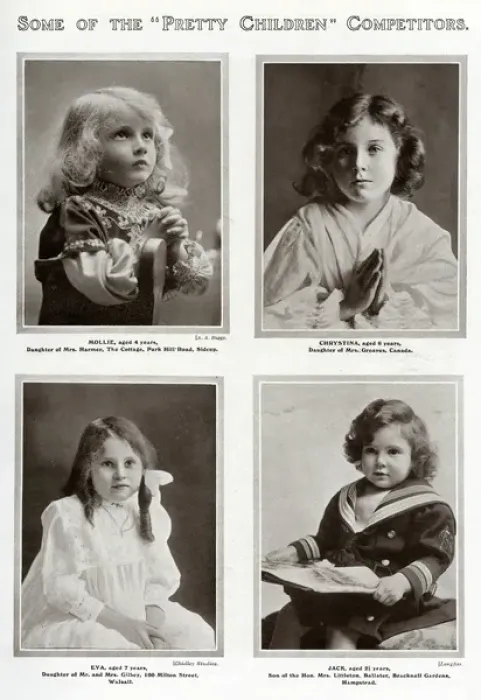 Framed Print : Edwardian childrens competition 1909 Framed Print : Edwardian childrens competition 1909
