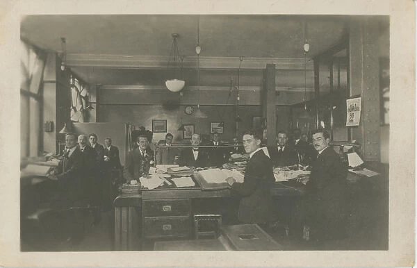 Edwardian Clerks (possibly in Office of JJ Bates Ltd)