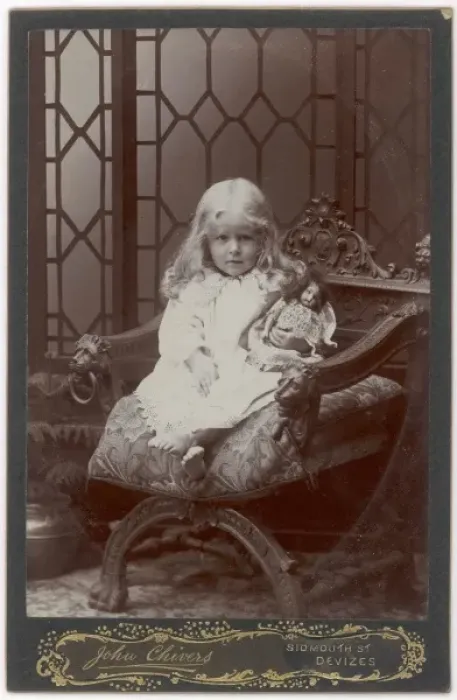 Framed Print : Edwardian girl with a doll Framed Print : Edwardian girl with a doll