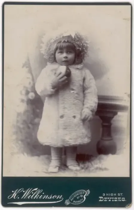 Framed Print : Edwardian girl in a white fur coat and hat Framed Print : Edwardian girl in a white fur coat and hat
