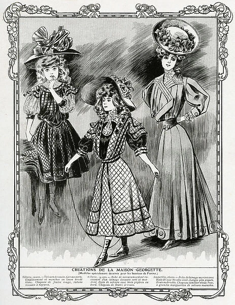 Edwardian girls and teenager 1906
