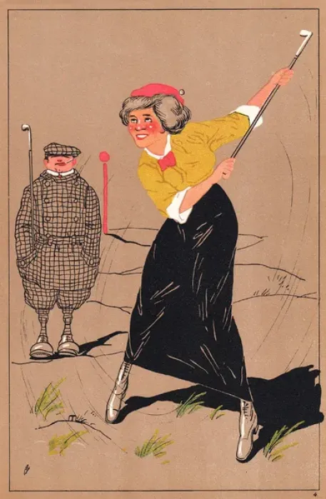 Framed Print : Edwardian golfer in awkward pose Framed Print : Edwardian golfer in awkward pose