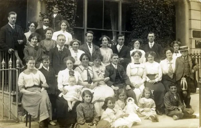 Framed Print : Edwardian Group, Thought to be Esher, Surrey Framed Print : Edwardian Group, Thought to be Esher, Surrey