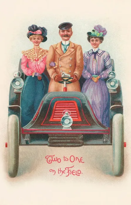 Framed Print : Edwardian Ladies & Gent Framed Print : Edwardian Ladies & Gent