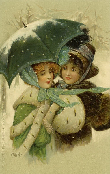 Edwardian ladies in winter