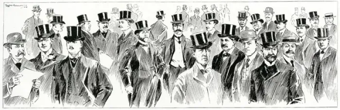 Framed Print : Edwardian men 1904 Framed Print : Edwardian men 1904