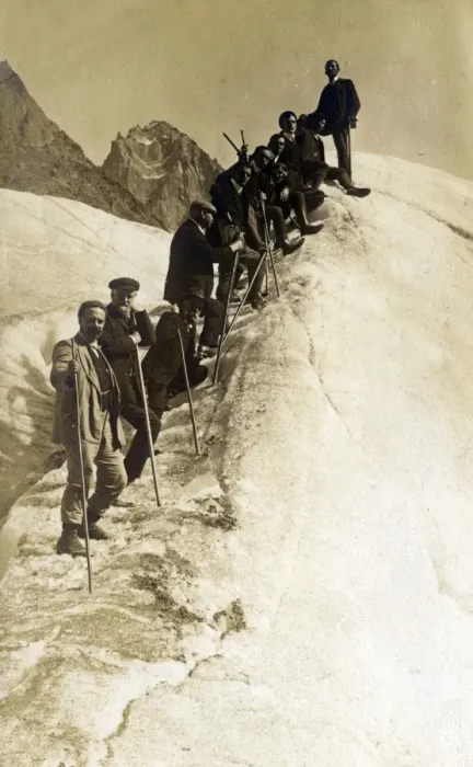 Framed Print : Edwardian Mountaineers