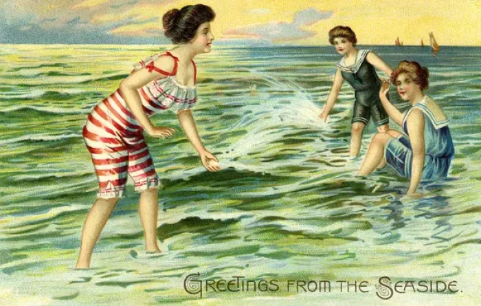 Framed Print : Edwardian seaside Framed Print : Edwardian seaside