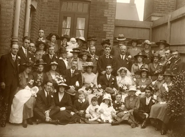 Framed Print : Edwardian Wedding Party Framed Print : Edwardian Wedding Party